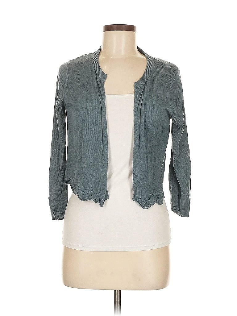 Pre-owned Ann Taylor Loft Outlet Cardigan Sweater In Blue