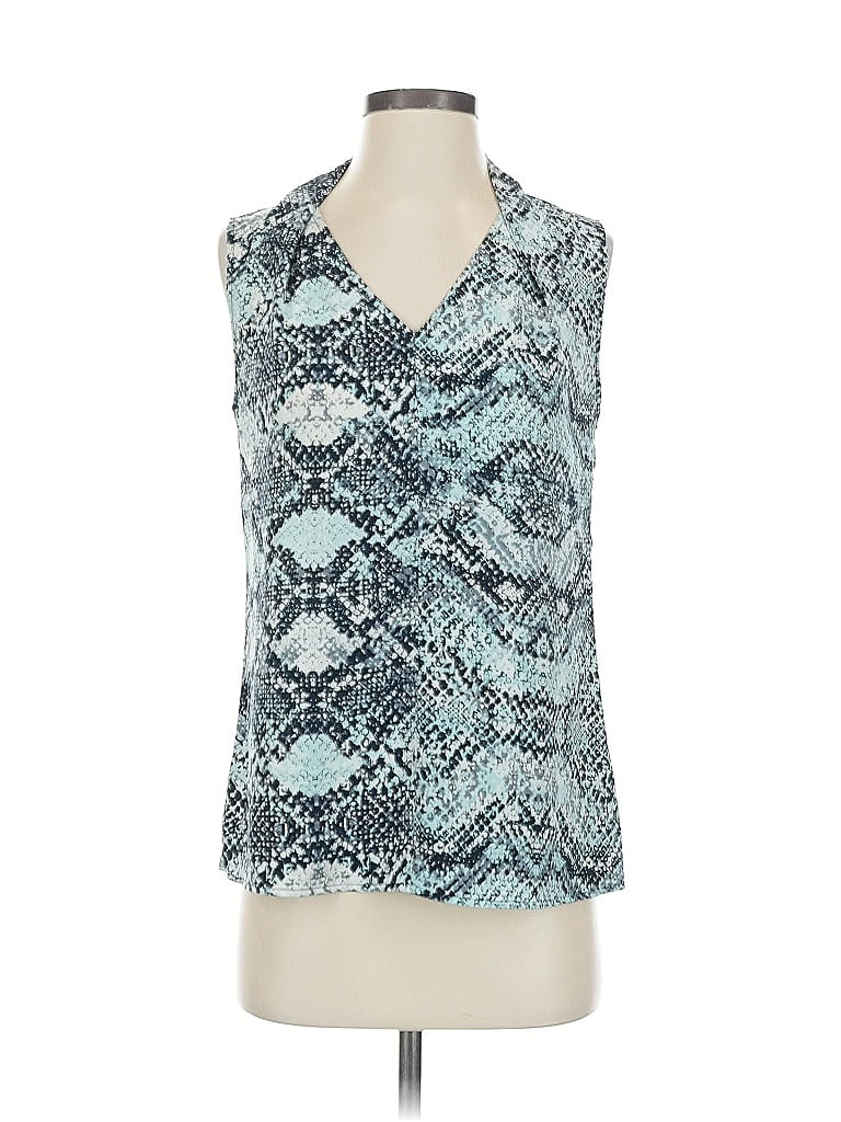 Pre-owned Antonio Melani Sleeveless Blouse In Blue