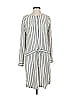 Lou & Grey for LOFT 100% Rayon Stripes Gray Casual Dress Size S - photo 1