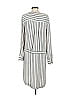 Lou & Grey for LOFT 100% Rayon Stripes Gray Casual Dress Size S - photo 2
