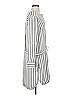 Lou & Grey for LOFT 100% Rayon Stripes Gray Casual Dress Size S - photo 3
