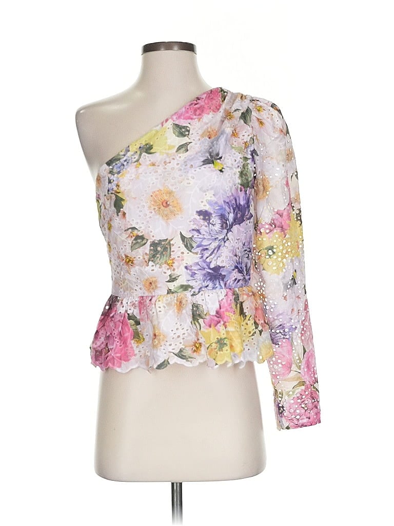 Pre-owned Express 3/4 Sleeve Blouse In Pink