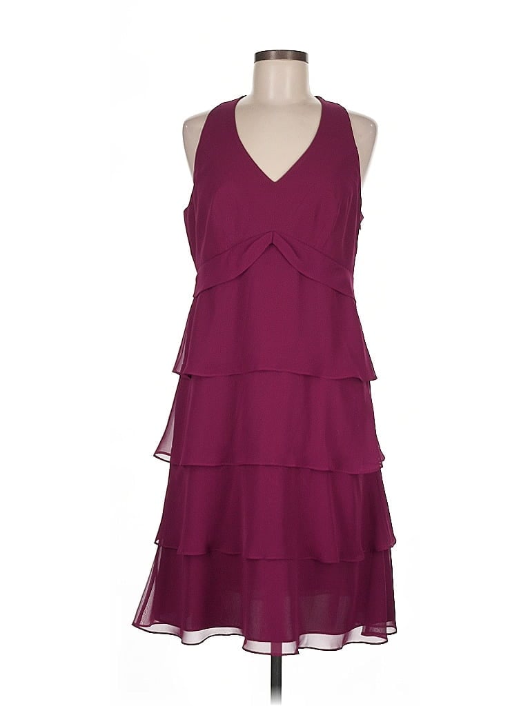 Ann Taylor Factory 100% Polyester Burgundy Cocktail Dress Size 8 - photo 1