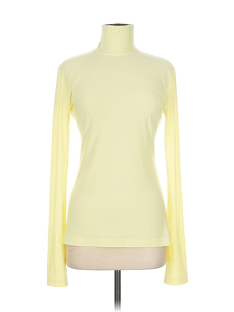 Norma Kamali Yellow Long Sleeve Turtleneck Size M - photo 1