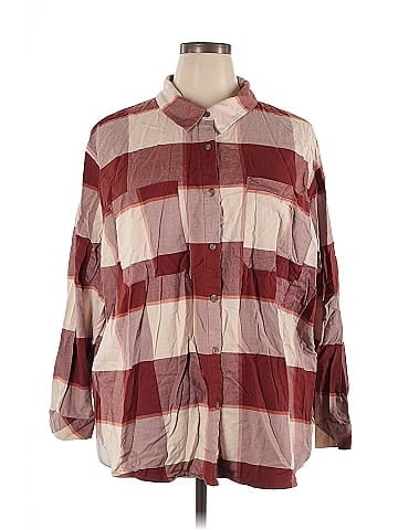 Ava & Viv 3/4 Sleeve Button-Down Shirt (view 1)