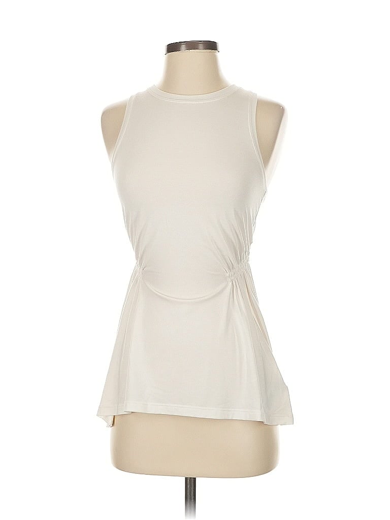 Pre-owned Athleta Sleeveless Blouse In White