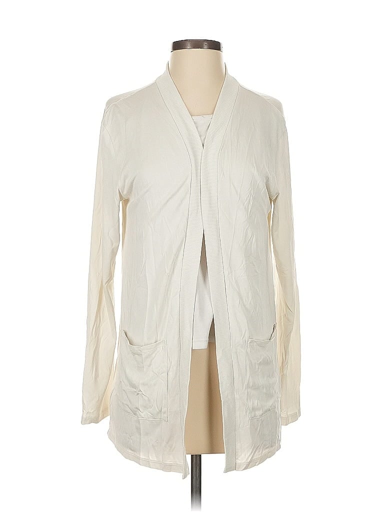 Pre-owned Bcbgmaxazria Cardigan Sweater In White