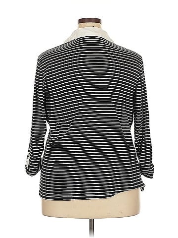 Karen Scott Sport 3/4 Sleeve Button-Down Shirt (view 2)