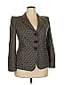 Giorgio Armani Houndstooth Graphic Gray Wool Blazer Size EU 50 / US 18-20 - photo 1