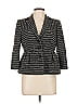 Nanette Lepore Tweed Gray Black Blazer Size 10 - photo 1