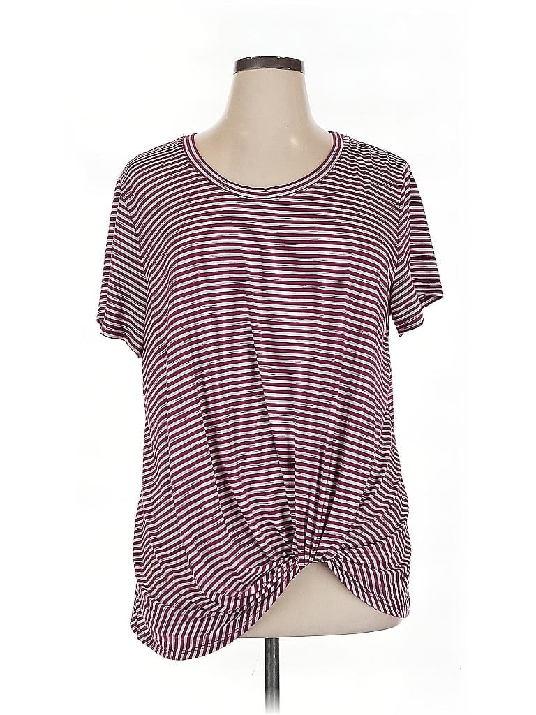 Pre-owned Nine Britton Short Sleeve T-shirt In Burgundy