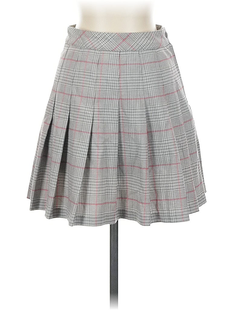 Divided by H&M Plaid Gray Formal Skirt Size 2 - photo 1