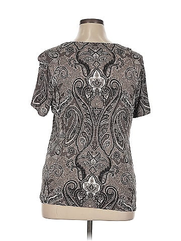 INC International Concepts Short Sleeve Blouse (view 2)