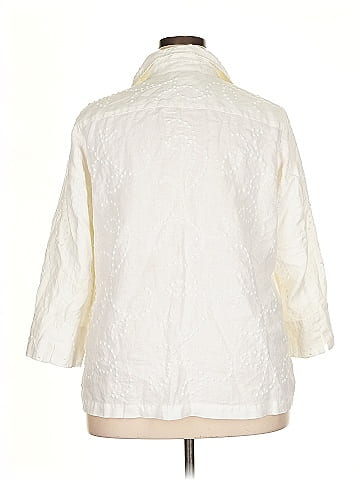 Jones New York Signature 3/4 Sleeve Button-Down Shirt (view 2)