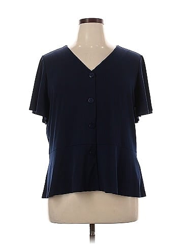 Susan Graver Short Sleeve Blouse (view 1)