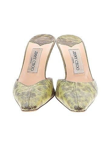 Jimmy Choo Kurung Leather Mule Heels (view 2)