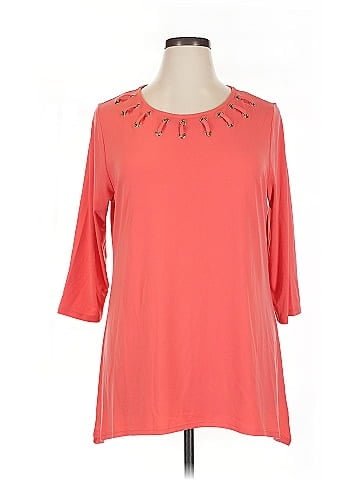 JM Collection 3/4 Sleeve Top (view 1)