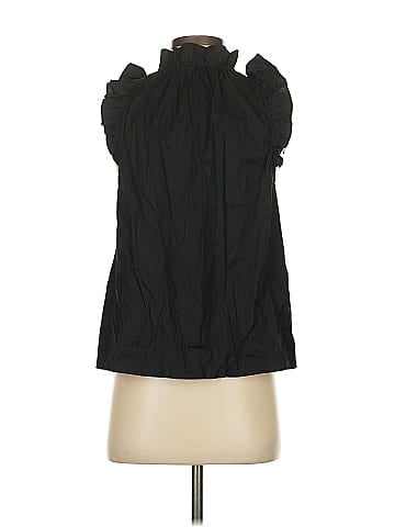 Express Outlet Sleeveless Button-Down Shirt (view 2)