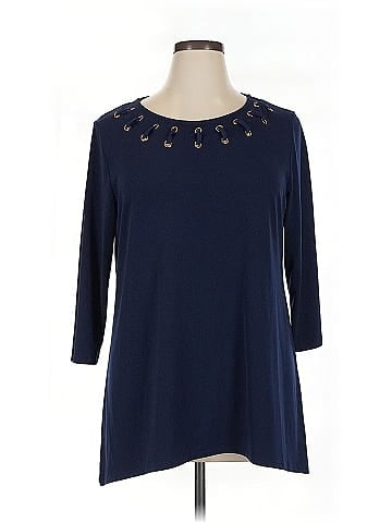 JM Collection 3/4 Sleeve Top (view 1)