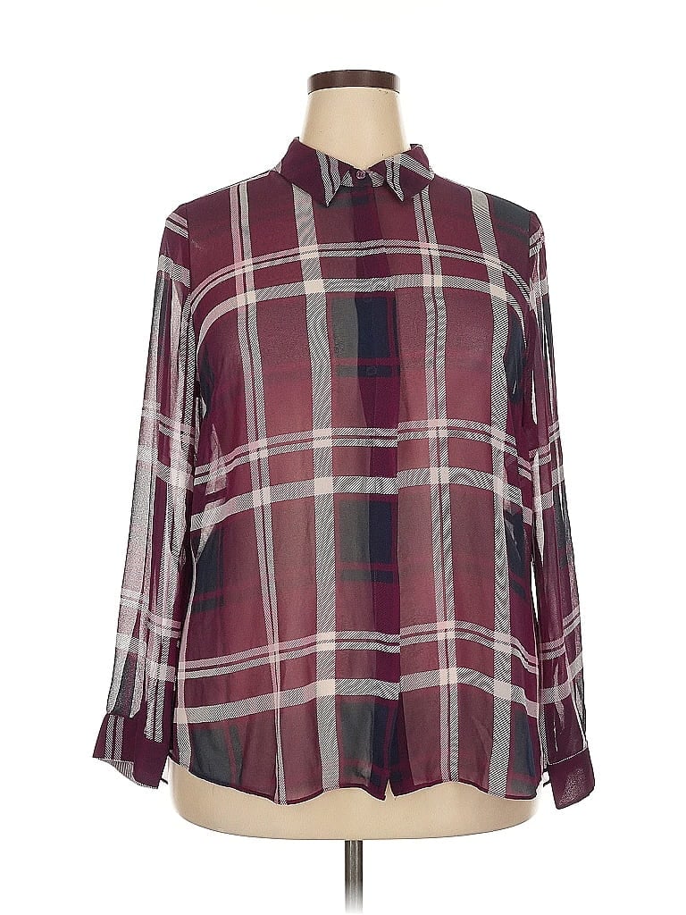 LANE BRYANT Pre-owned 3/4 Sleeve Blouse In Purple