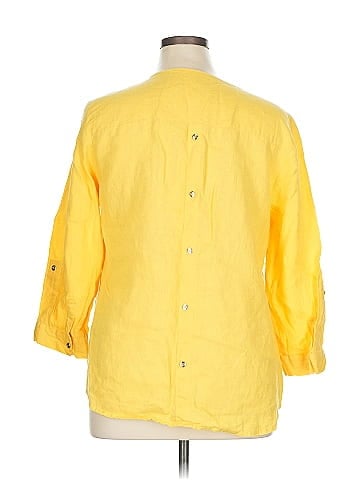JM Collection 3/4 Sleeve Button-Down Shirt (view 2)