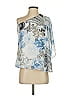 Soho JEANS NEW YORK & COMPANY 100% Polyester Blue 3/4 Sleeve Blouse Size XS - photo 1