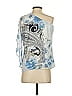 Soho JEANS NEW YORK & COMPANY 100% Polyester Blue 3/4 Sleeve Blouse Size XS - photo 2