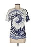 Hanes 100% Cotton Tie-dye Blue Short Sleeve T-Shirt Size M - photo 1