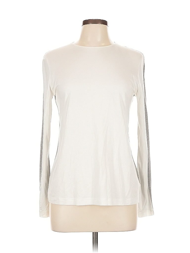 Akris Punto Ivory Long Sleeve T-Shirt Size 12 - photo 1