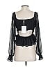 WAYF Black 3/4 Sleeve Blouse Size S - photo 2