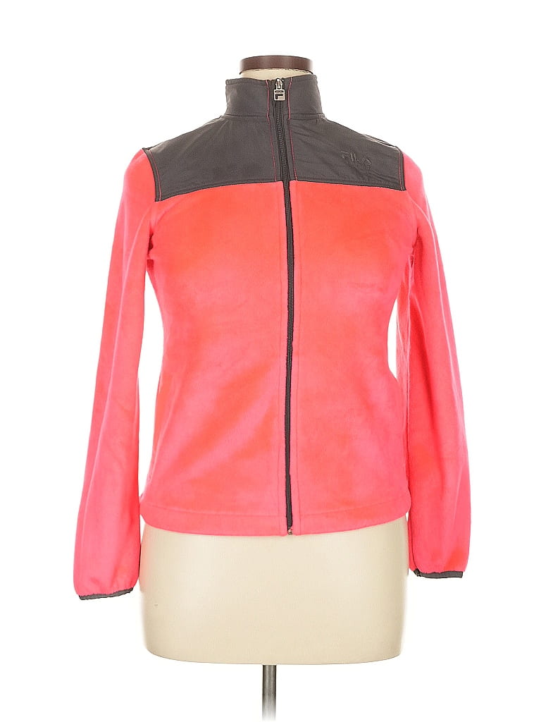 Fila Sport 100% Polyester Color Block Pink Track Jacket Size XL - photo 1
