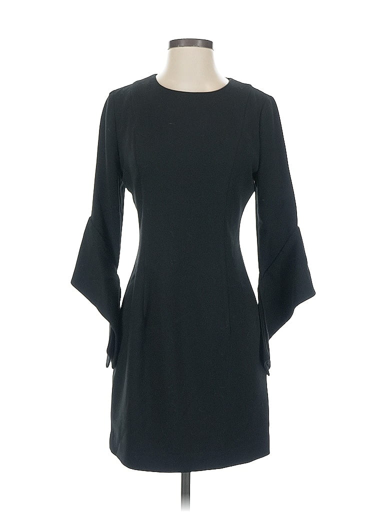 Black Halo Solid Black Casual Dress Size 4 - photo 1