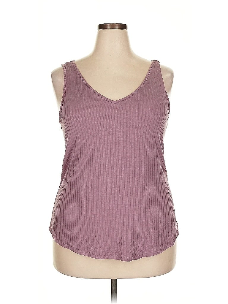 Pre-owned Mudd Tank Top Purple Strapless Neckline Tops