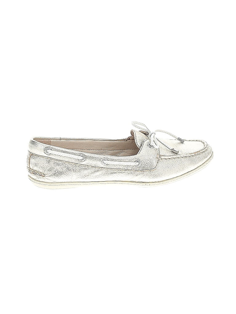 Sperry Top Sider Silver Gold Flats Size 8 1/2 53 off ThredUp
