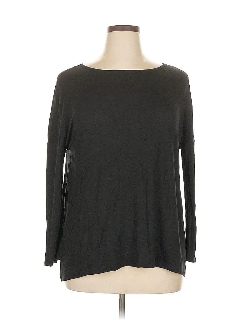 Zenana Black 3/4 Sleeve T-Shirt Size 1X - photo 1