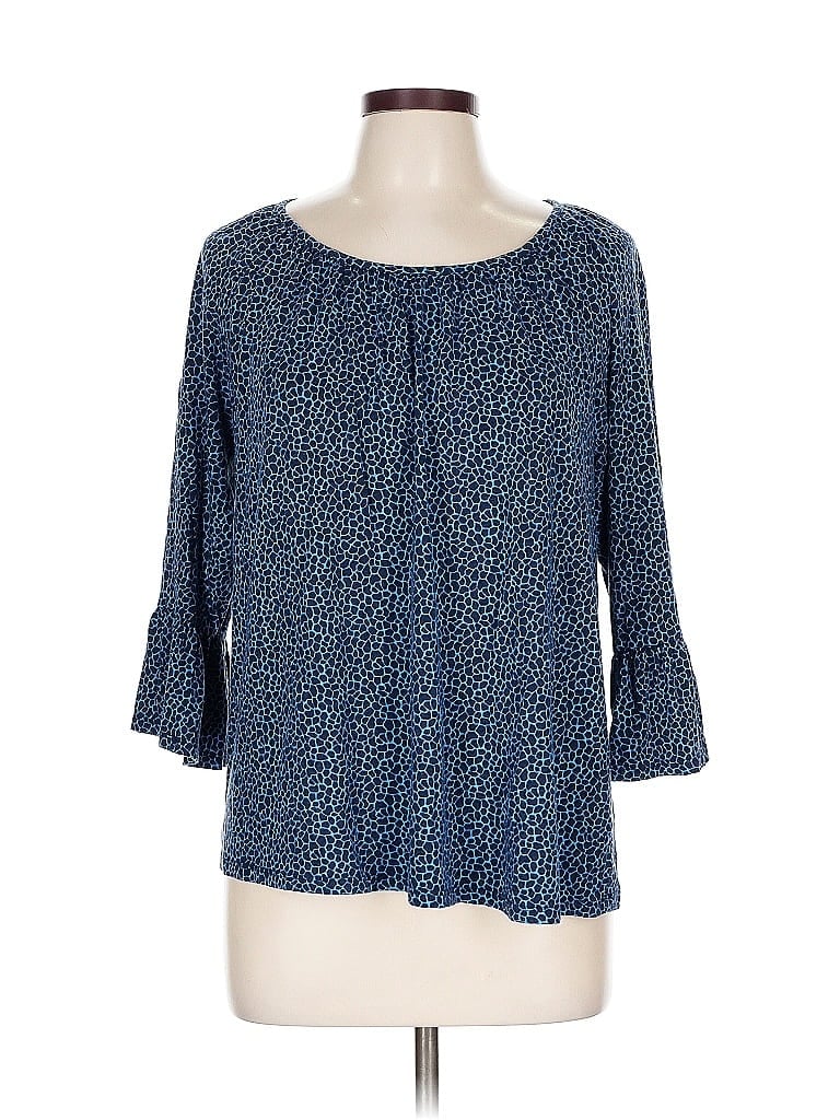 Pre-owned Michael Michael Kors 3/4 Sleeve Blouse In Blue