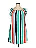 Lane Bryant Outlet 100% Rayon Stripes Teal Casual Dress Size 18 - 20 Plus - photo 1