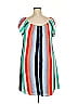 Lane Bryant Outlet 100% Rayon Stripes Teal Casual Dress Size 18 - 20 Plus - photo 2