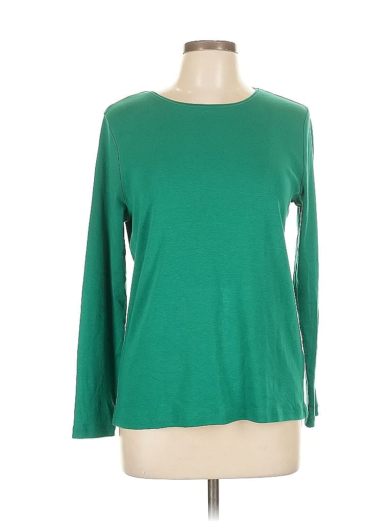 Pre-owned Talbots 3/4 Sleeve T-shirt In Green