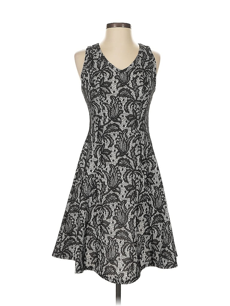 Karen Kane 100% Polyester Paisley Gray Cocktail Dress Size S - photo 1