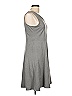 Mystree 100% Polyester Solid Gray Casual Dress Size L - photo 3