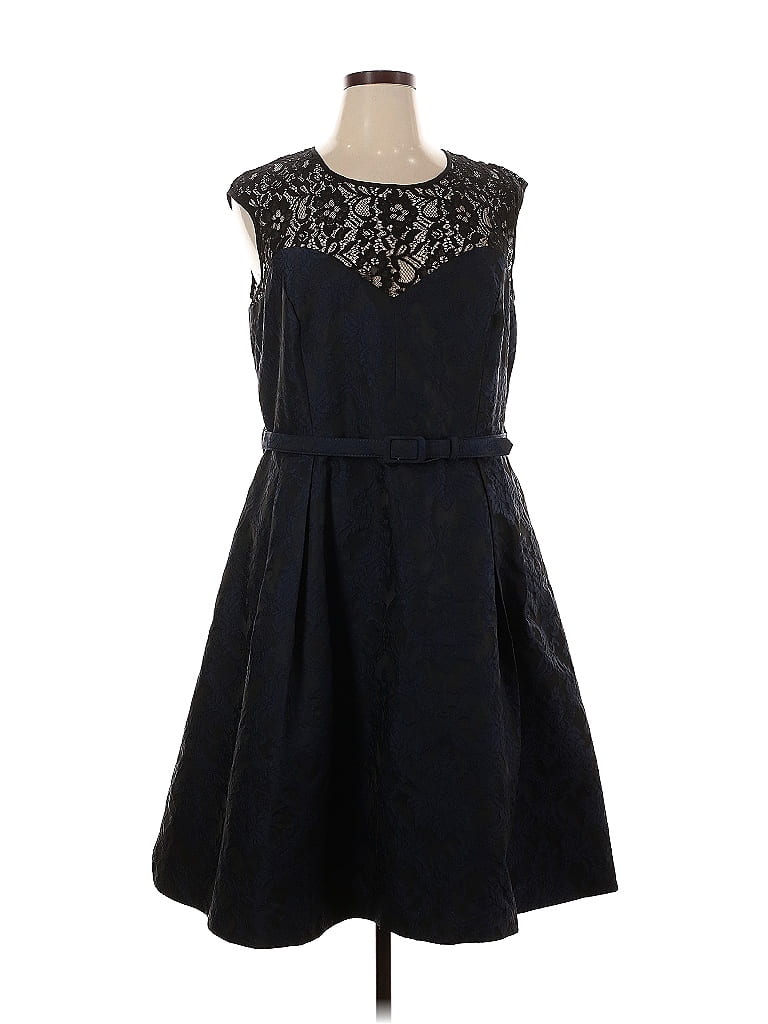 City Chic 100% Polyester Black Blue Cocktail Dress Size M - photo 1