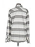Rip Curl Stripes Gray Long Sleeve Button-Down Shirt Size M - photo 2