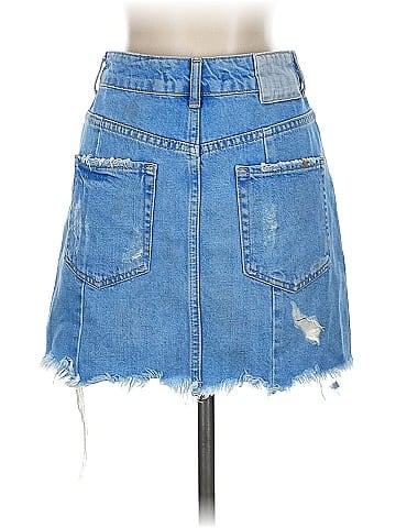 Trafaluc by Zara Denim Skirt (view 2)