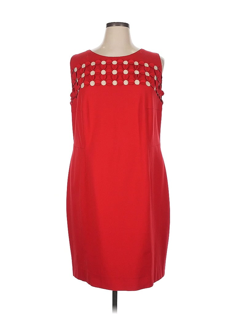 Akris Punto Red Cocktail Dress Size 16 - photo 1