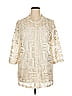Travelers by Chico's 100% Polyester Ivory 3/4 Sleeve Blouse Size XL - photo 1