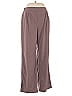 Marika Solid Brown Casual Pants Size L - photo 1