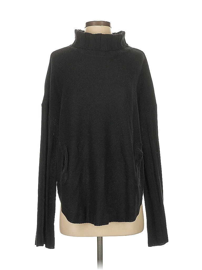 Pre-owned Unbranded Turtleneck Sweater In Black