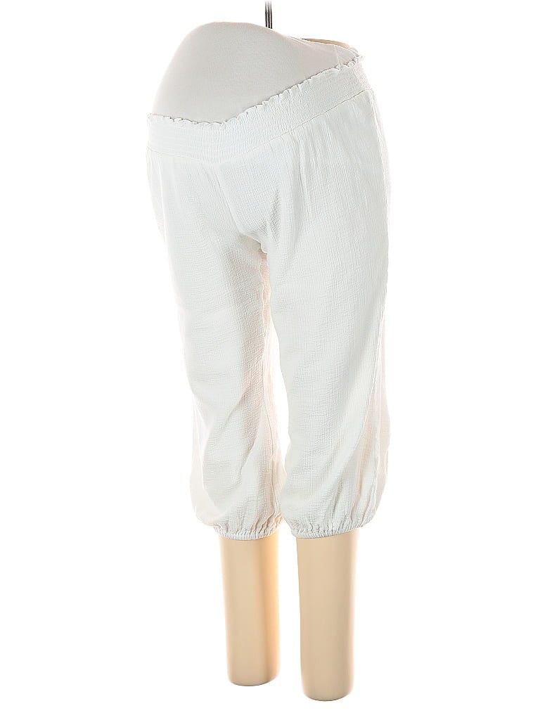 Hatch 100% Cotton White Ivory Casual Pants Size XL Maternity (4) - photo 1