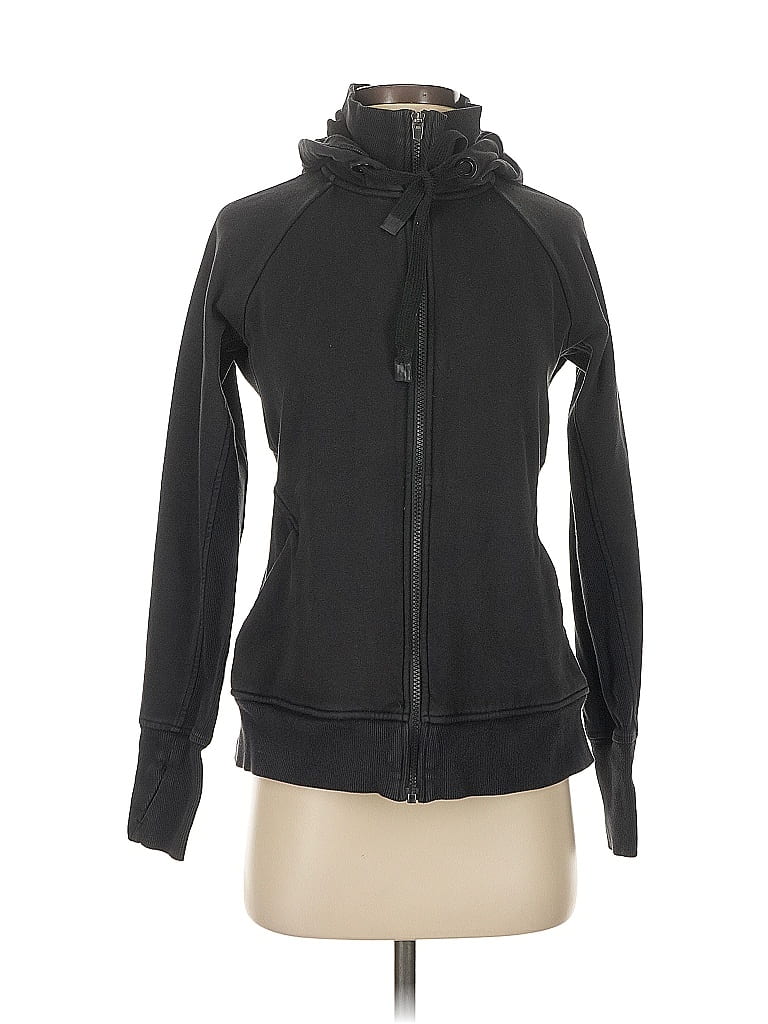 Pre-owned Athleta Zip Up Hoodie In Black